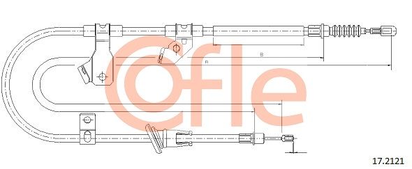 COFLE 17.2121 Cable Pull, parking brake