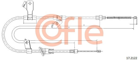 COFLE 17.2122 Cable Pull, parking brake