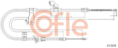 Cable Pull, parking brake COFLE 17.2123