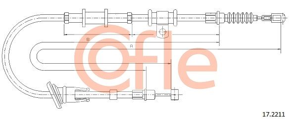 COFLE 17.2211 Cable Pull, parking brake