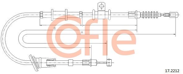 COFLE 17.2212 Cable Pull, parking brake