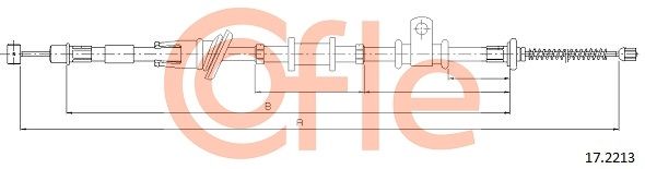 COFLE 17.2213 Cable Pull, parking brake