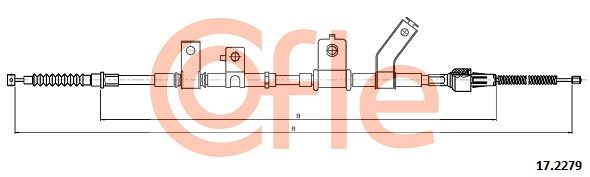 COFLE 17.2279 Cable Pull, parking brake