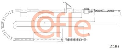 Cable Pull, parking brake COFLE 17.2282