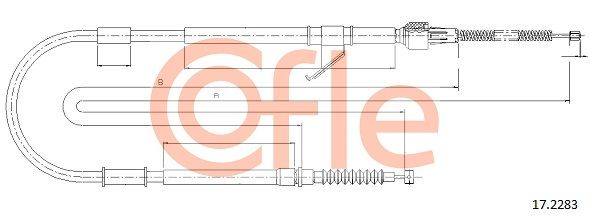 COFLE 17.2283 Cable Pull, parking brake