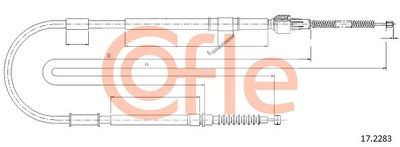 Cable Pull, parking brake COFLE 17.2283