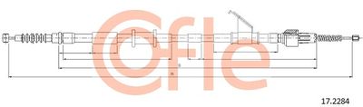 Cable Pull, parking brake COFLE 17.2284