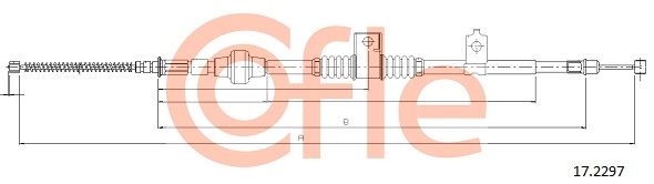 COFLE 17.2297 Cable Pull, parking brake