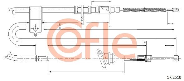 COFLE 17.2510 Cable Pull, parking brake