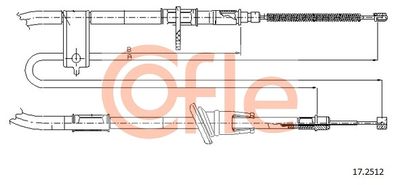 Cable Pull, parking brake COFLE 17.2512