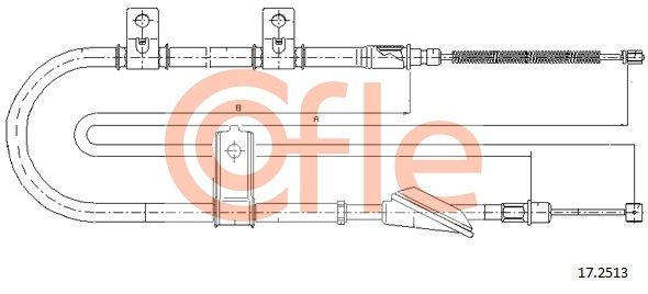 COFLE 17.2513 Cable Pull, parking brake