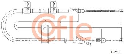 Cable Pull, parking brake COFLE 17.2513
