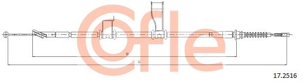 COFLE 17.2516 Cable Pull, parking brake