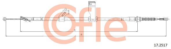 COFLE 17.2517 Cable Pull, parking brake