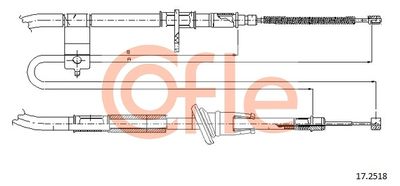 Cable Pull, parking brake COFLE 17.2518