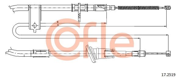 COFLE 17.2519 Cable Pull, parking brake