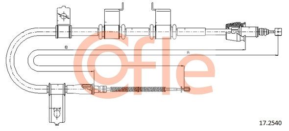 COFLE 17.2540 Cable Pull, parking brake