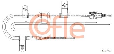 Cable Pull, parking brake COFLE 17.2541