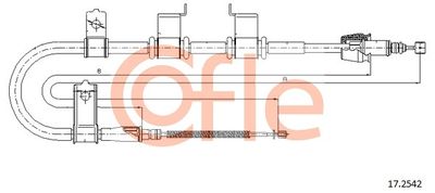 Cable Pull, parking brake COFLE 17.2542