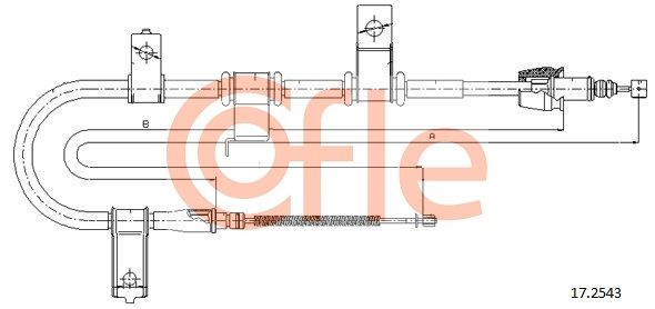 COFLE 17.2543 Cable Pull, parking brake