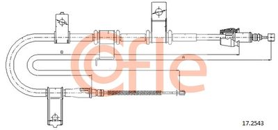 Cable Pull, parking brake COFLE 17.2543