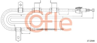 Cable Pull, parking brake COFLE 17.2544