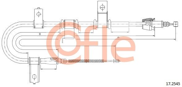 COFLE 17.2545 Cable Pull, parking brake