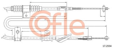 Cable Pull, parking brake COFLE 17.2554