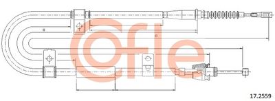 Cable Pull, parking brake COFLE 17.2559