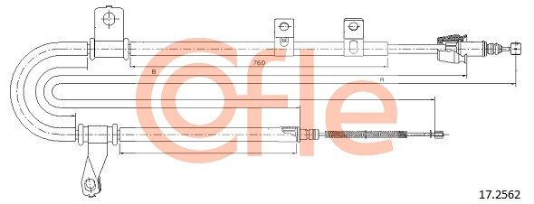COFLE 17.2562 Cable Pull, parking brake