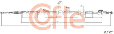 Cable Pull, parking brake COFLE 17.2567