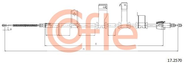 COFLE 17.2570 Cable Pull, parking brake