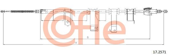 COFLE 17.2571 Cable Pull, parking brake