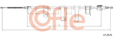 Cable Pull, parking brake COFLE 17.2571