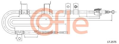 Cable Pull, parking brake COFLE 17.2575