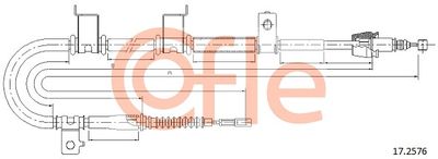 Cable Pull, parking brake COFLE 17.2576