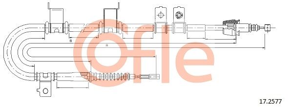 COFLE 17.2577 Cable Pull, parking brake