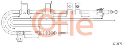 Cable Pull, parking brake COFLE 17.2577