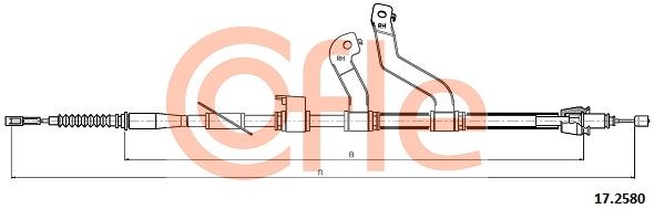 COFLE 17.2580 Cable Pull, parking brake