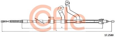 Cable Pull, parking brake COFLE 17.2580