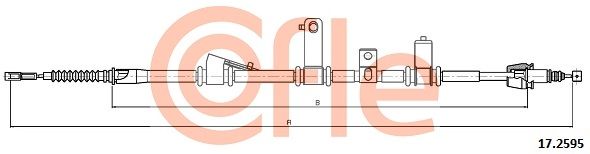 COFLE 17.2595 Cable Pull, parking brake