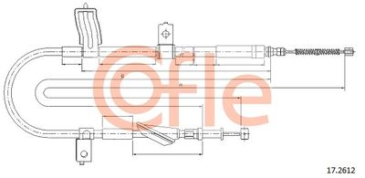 Cable Pull, parking brake COFLE 17.2612