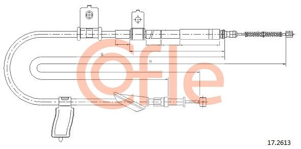 COFLE 17.2613 Cable Pull, parking brake