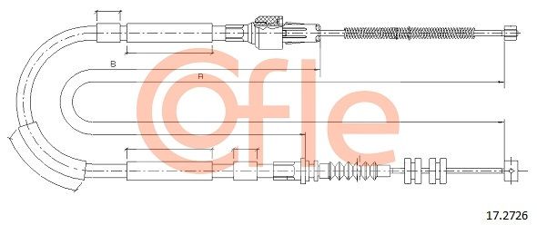 COFLE 17.2726 Cable Pull, parking brake