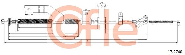 COFLE 17.2740 Cable Pull, parking brake