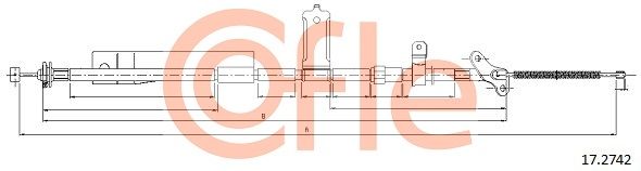 COFLE 17.2742 Cable Pull, parking brake
