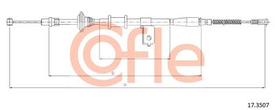 Cable Pull, parking brake COFLE 17.3507