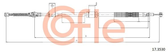COFLE 17.3530 Cable Pull, parking brake