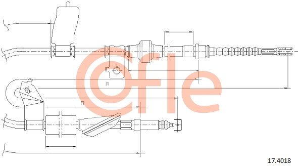 COFLE 17.4018 Cable Pull, parking brake