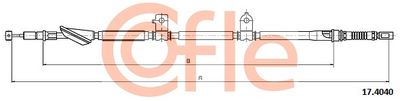 Cable Pull, parking brake COFLE 17.4040